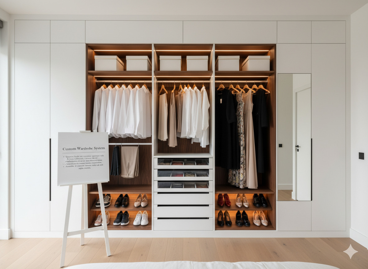 Custom built-in wardrobe system