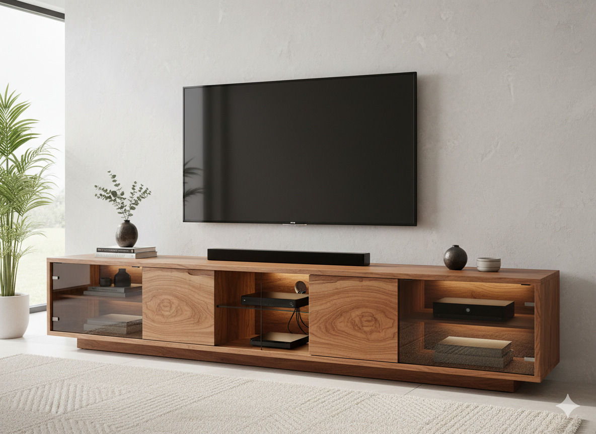 Modern entertainment unit with storage